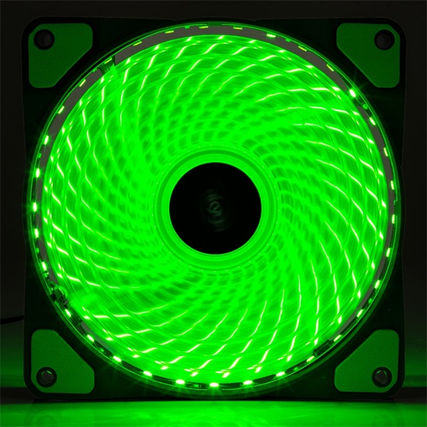 Akyga AW-12E-BG 120mm zöld LED ház hűtőventilátor