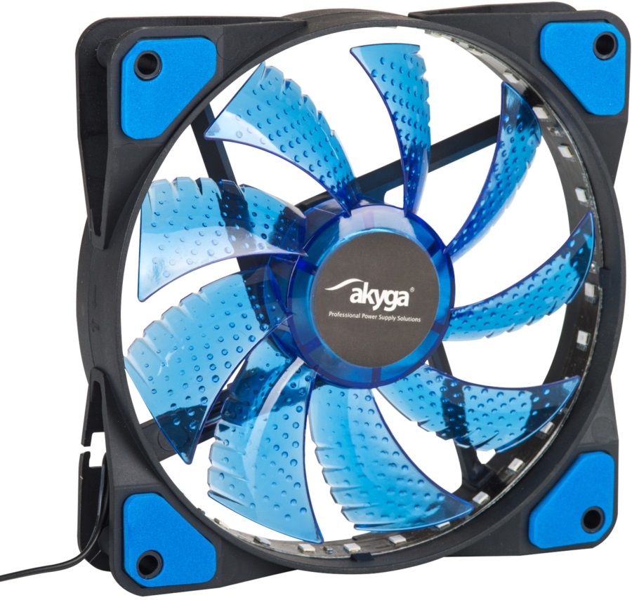 Akyga AW-12E-BL 120mm kék LED ház hűtőventilátor