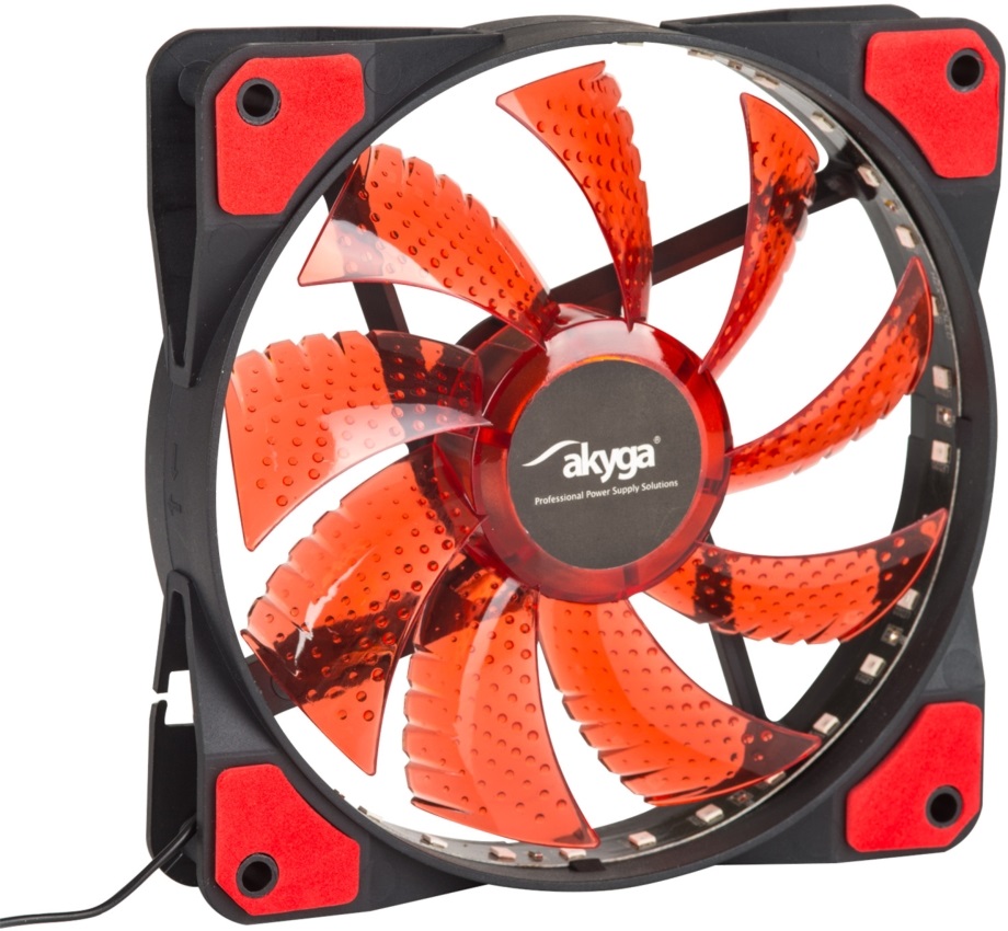 Akyga AW-12E-BR 120mm piros LED ház hűtőventilátor