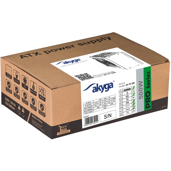 Akyga Ak-P4-500 semi-modular 500W ATX tápegység