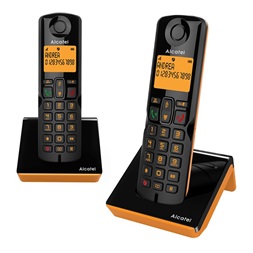 Alcatel S280 DUO fekete/narancssárga dect telefon