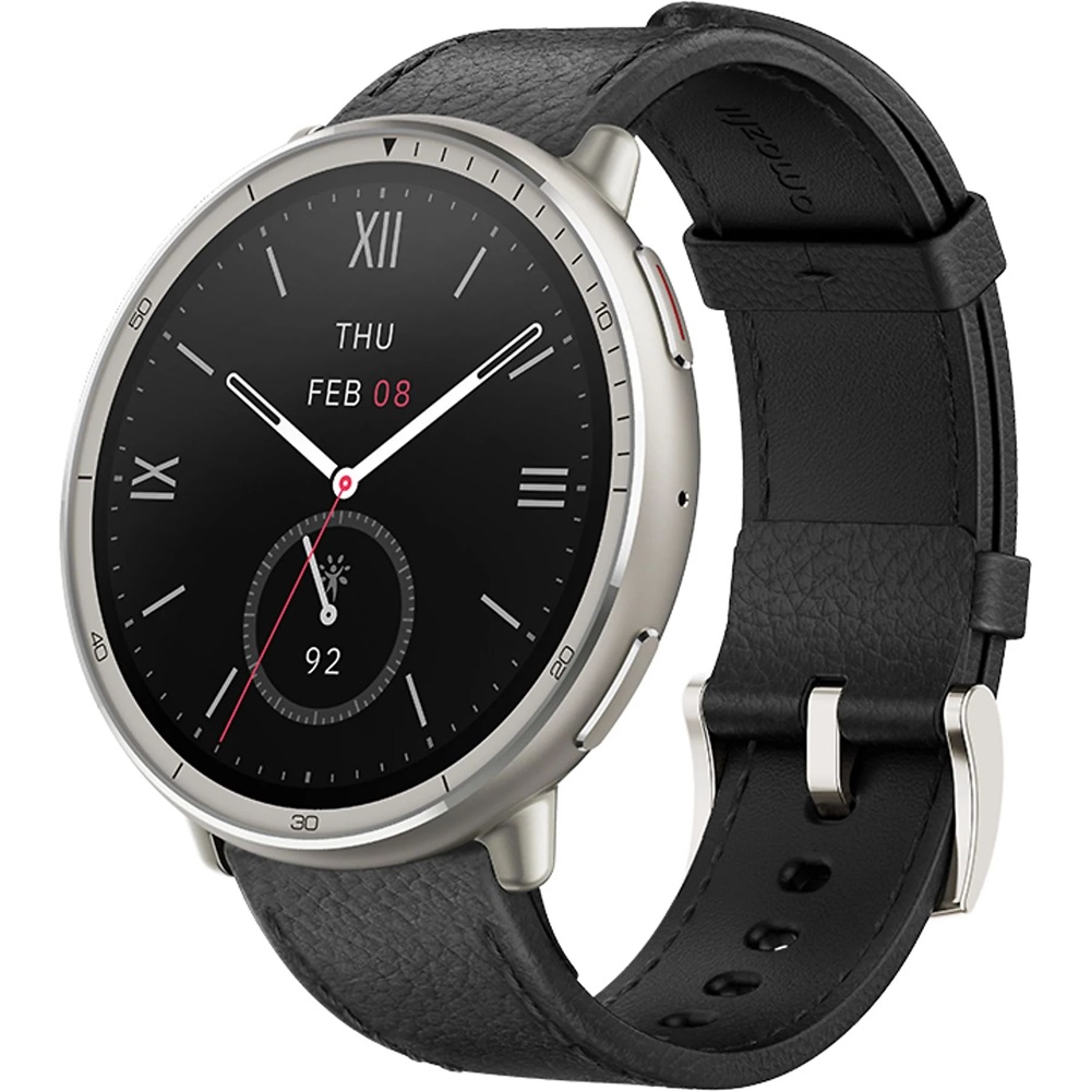 Amazfit Active 2 NFC fekete bőr szíjas okosóra (Újszerű)