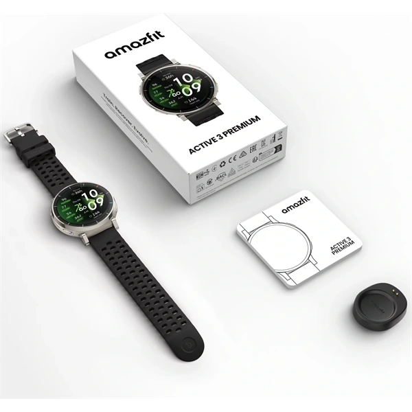 Amazfit Active 3 Premium NFC ezüst okosóra