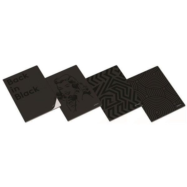 Ambar Clever A5 40lapos fekete kockás füzet