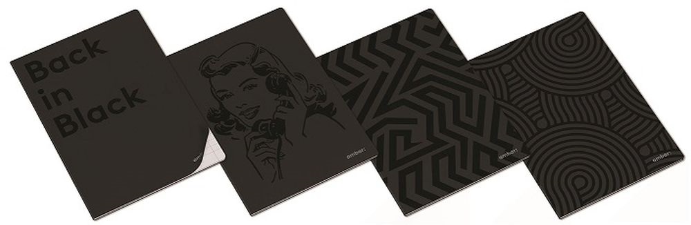 Ambar Clever A5 40lapos fekete kockás füzet