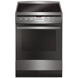 Amica 54037 inox, szabadonálló, kerámialapos, elektromos, főzőzóna: 4, sütő:66L, grill, tűzhely