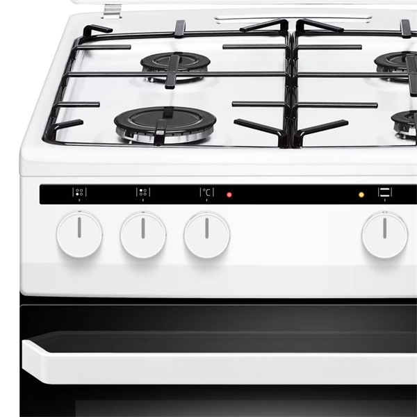 Amica 55343 fehér, szabadonálló, gáz, kombinált, főzőzóna: 4, sütő:62L, grill, tűzhely (Újszerű)