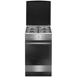 Amica 55347 inox, szabadonálló, gáz, főzőzóna: 4, sütő:58L, tűzhely