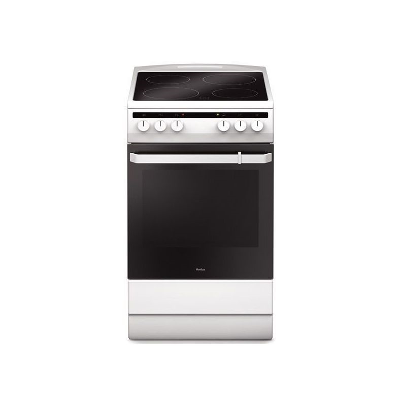 Amica 55353 fehér, szabadonálló, kerámialapos, elektromos, főzőzóna: 4, sütő:65L, grill, tűzhely (Újszerű)