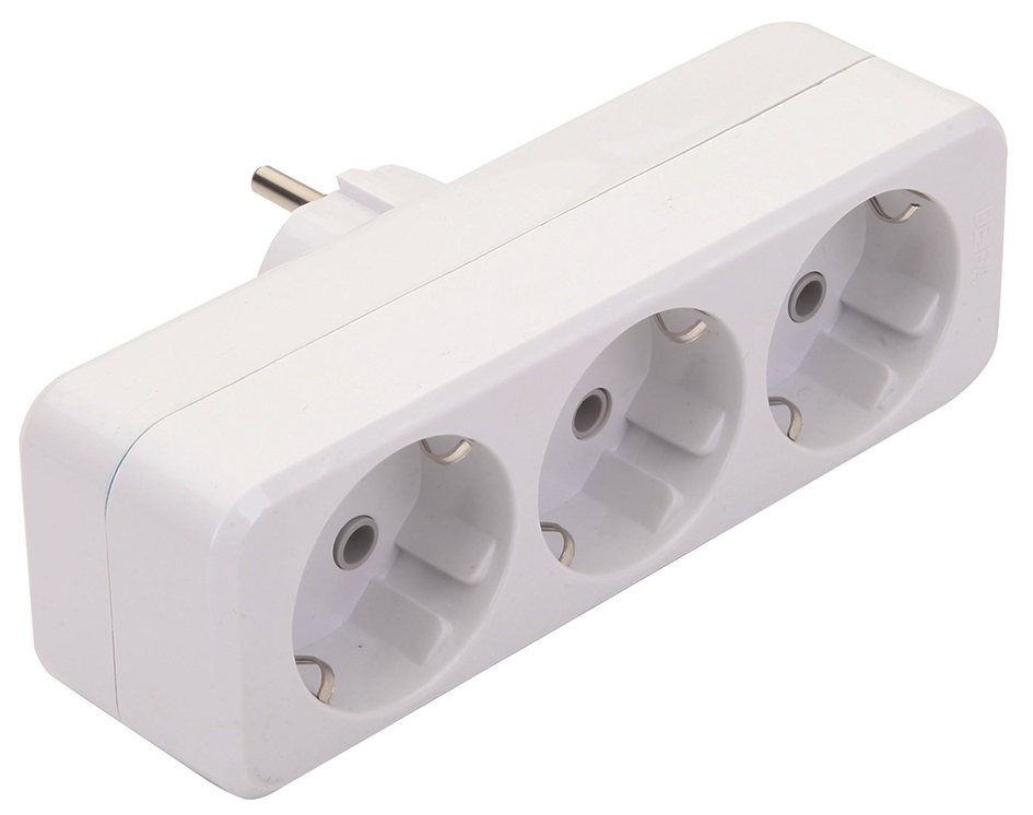 Anco 321736 16A 250V fehér földelt 3-as hálózati elosztó (Újszerű)