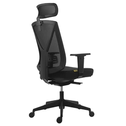 Antares Miro standard 2D fekete/mesh fejtámlás irodai forgószék