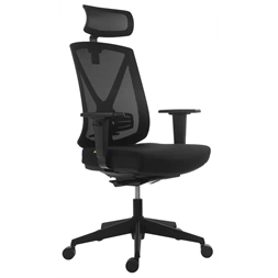 Antares Miro standard 2D fekete/mesh fejtámlás irodai forgószék