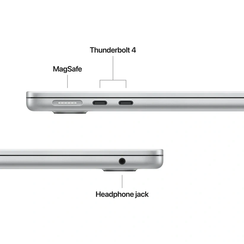 Apple MacBook Air 13"/M5 chip 10 magos CPU és GPU/24GB/1TB SSD/ezüst laptop