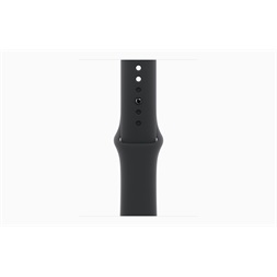 Apple Watch S10 Cellular (42mm) kozmoszfekete alumínium tok, fekete sportszíj (S/M) okosóra