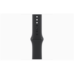 Apple Watch S10 Cellular (46mm) kozmoszfekete alumínium tok, fekete sportszíj (M/L) okosóra