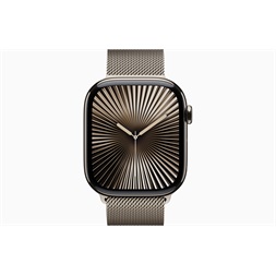 Apple Watch S10 Cellular (46mm) natúr titán tok, natúr milánói szíj (S/M) okosóra