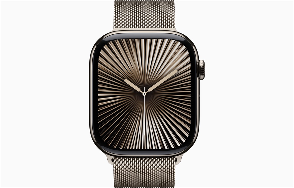 Apple Watch S10 Cellular (46mm) natúr titán tok, natúr milánói szíj (S/M) okosóra