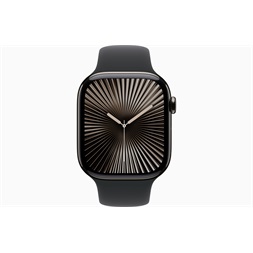 Apple Watch S10 Cellular (46mm) palaszürke titán tok, fekete sportszíj (M/L) okosóra