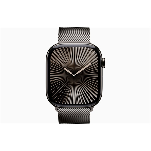 Apple Watch S10 Cellular (46mm) palaszürke titán tok, palaszürke milánói szíj (S/M) okosóra