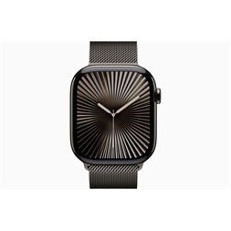 Apple Watch S10 Cellular (46mm) palaszürke titán tok, palaszürke milánói szíj (S/M) okosóra