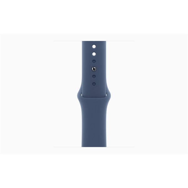 Apple Watch S10 GPS (42mm) ezüst alumínium tok, denim sportszíj (S/M) okosóra