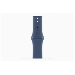 Apple Watch S10 GPS (42mm) ezüst alumínium tok, denim sportszíj (S/M) okosóra