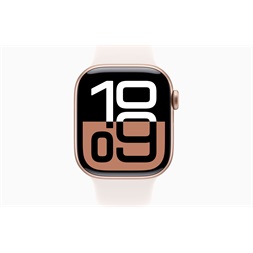 Apple Watch S10 GPS (42mm) rozéarany alumínium tok, lágy rózsaszín sportszíj (M/L) okosóra