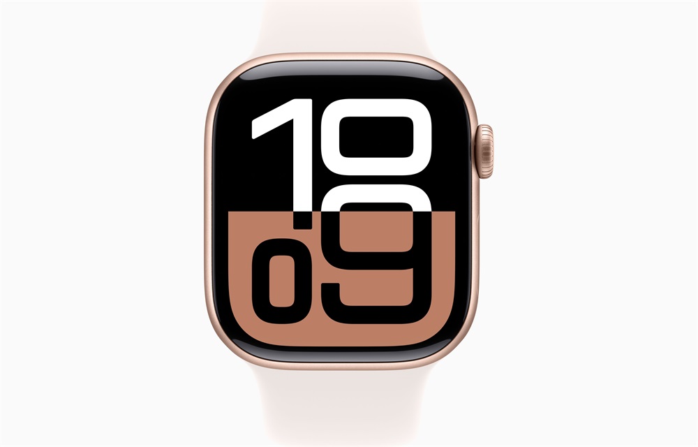 Apple Watch S10 GPS (42mm) rozéarany alumínium tok, lágy rózsaszín sportszíj (M/L) okosóra