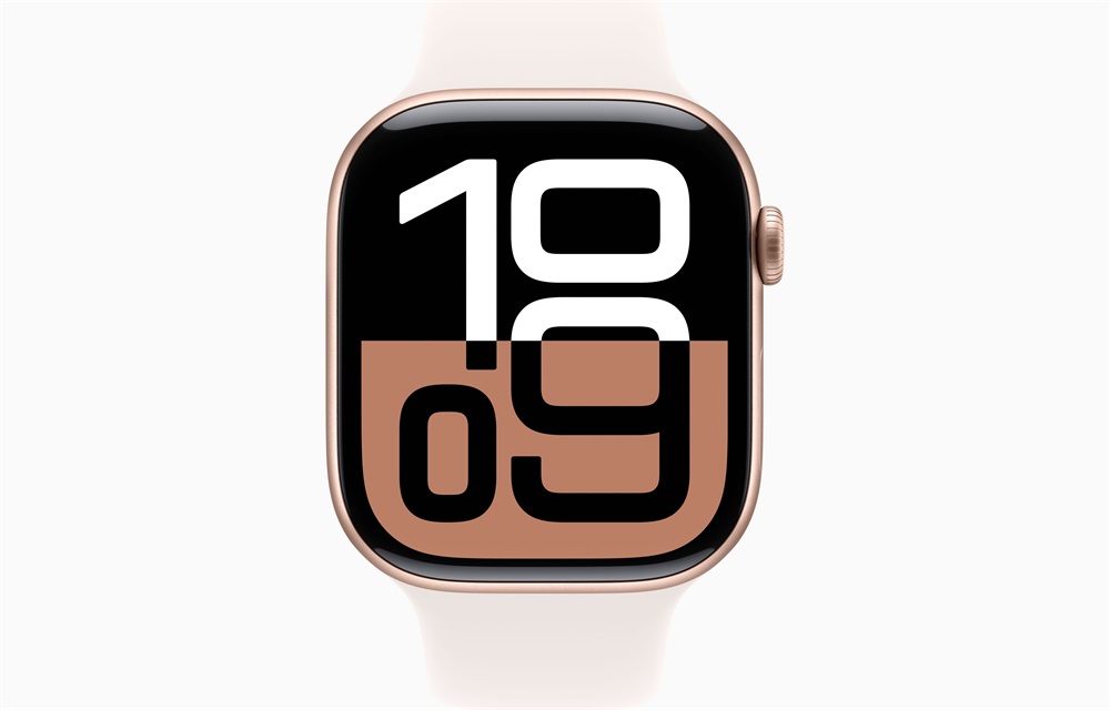 Apple Watch S10 GPS (46mm) rozéarany alumínium tok, lágy rózsaszín sportszíj (M/L) okosóra