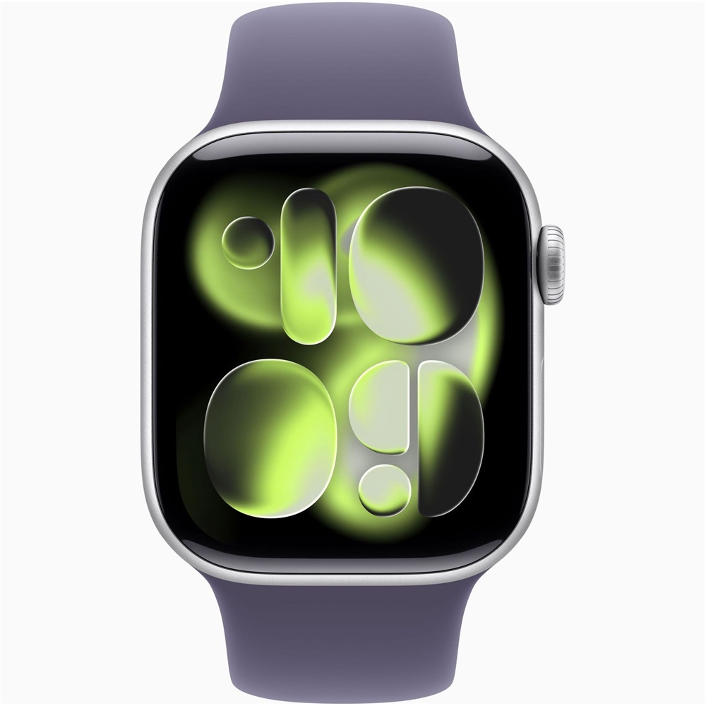 Apple Watch S11 Cellular (42mm) ezüst alumínium tok, ködös lila M/L sportszíjas okosóra