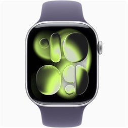 Apple Watch S11 Cellular (46mm) ezüst alumínium tok, ködös lila S/M sportszíjas okosóra