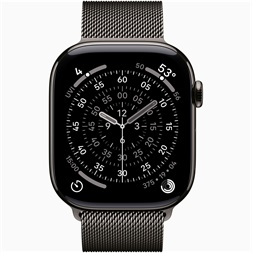 Apple Watch S11 Cellular (46mm) palaszürke titánium tok, palaszürke S/M milánói szíjas okosóra