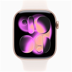 Apple Watch S11 Cellular (46mm) rózsaarany alumínium tok, lágy rózsaszín S/M sportszíjas okosóra