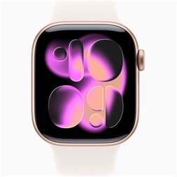 Apple Watch S11 GPS-es (42mm) rózsaarany alumínium tok, lágy rózsaszín S/M sportszíjas okosóra