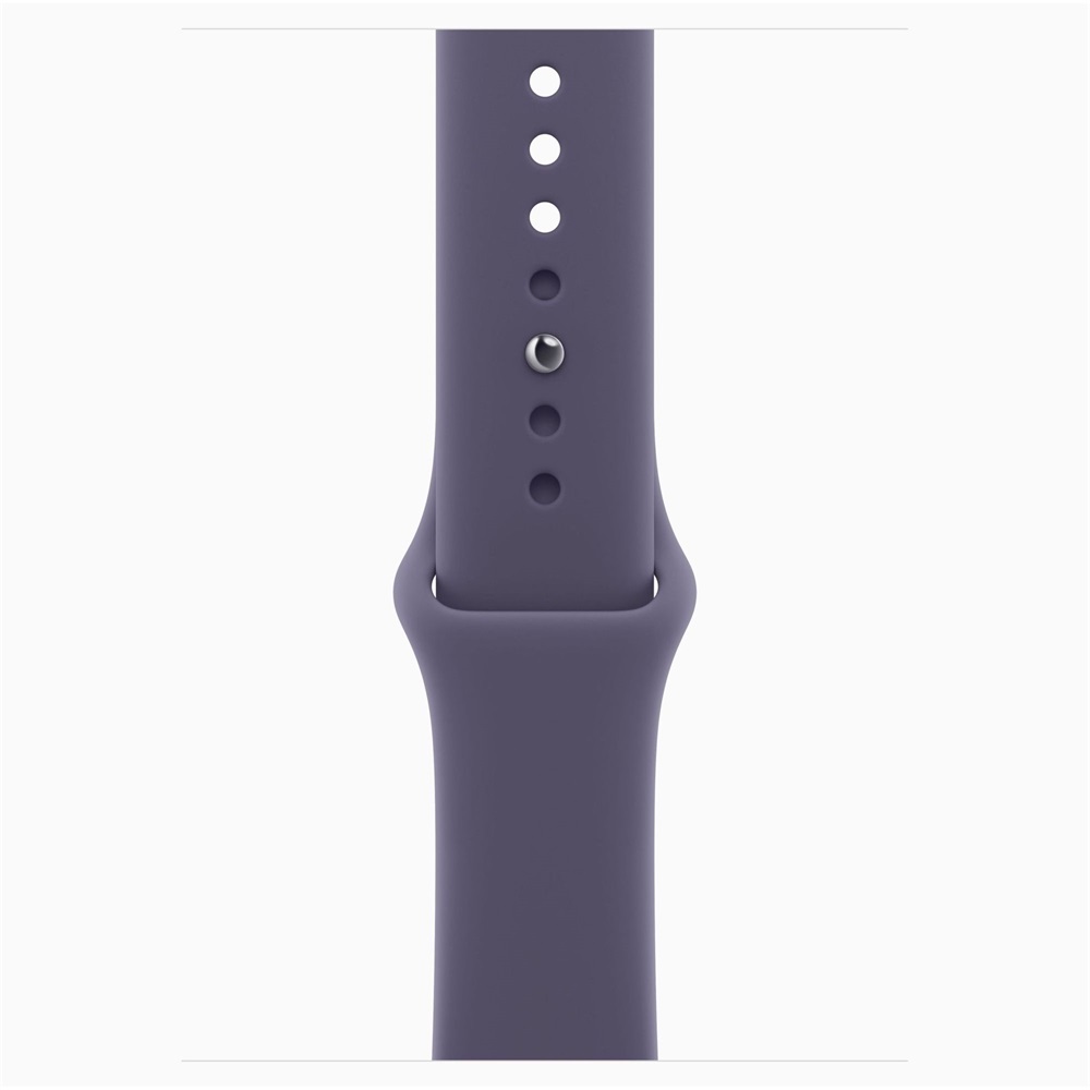 Apple Watch S11 GPS-es (46mm) ezüst alumínium tok, ködös lila M/L sportszíjas okosóra