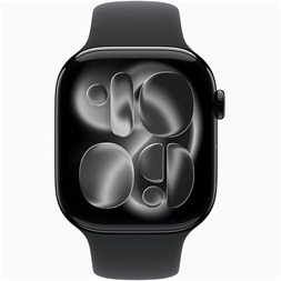 Apple Watch S11 GPS-es (46mm) kozmoszfekete alumínium tok, fekete M/L sportszíjas okosóra