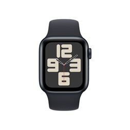 Apple Watch SE2 v2 GPS (40mm) éjfekete alumínium tok , éjfekete sport szíj (M/L) okosóra (Újszerű)