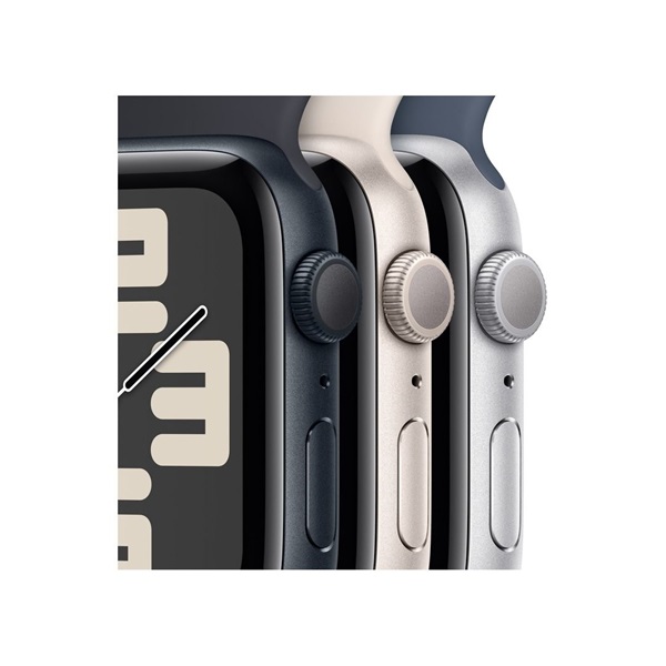 Apple Watch SE2 v2 GPS (40mm) éjfekete alumínium tok , éjfekete sport szíj (M/L) okosóra (Újszerű)