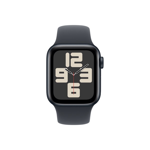 Apple Watch SE2 v3 Cellular (40mm) éjfekete alumínium tok, éjfekete sportszíj (M/L) okosóra