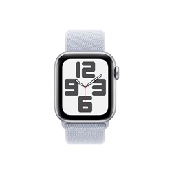 Apple Watch SE2 v3 Cellular (40mm) ezüst alumínium tok, fakókék sportszíj okosóra