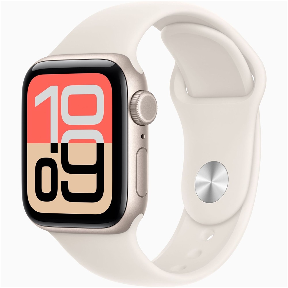 Apple Watch SE3 Cellular (40mm) csillagfény alumínium tok, csillagfény M/L sportszíjas okosóra