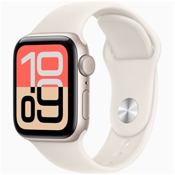 Apple Watch SE3 GPS-es (40mm) csillagfény alumínium tok, csillagfény S/M sportszíjas okosóra
