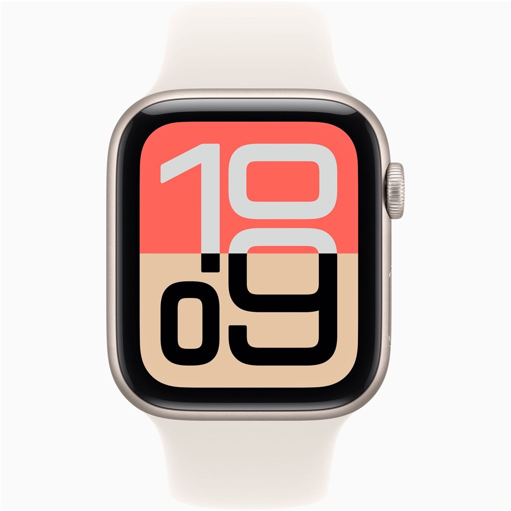 Apple Watch SE3 GPS-es (44mm) csillagfény alumínium tok, csillagfény S/M sportszíjas okosóra