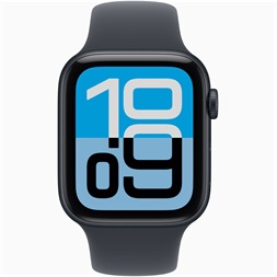 Apple Watch SE3 GPS-es (44mm) éjfekete alumínium tok, éjfekete M/L sportszíjas okosóra