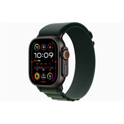 Apple Watch Ultra2 v2 Cellular (49mm) fekete titán tok, sötétzöld alpesi pánt (L) okosóra