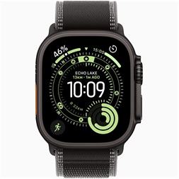 Apple Watch Ultra 3 Cellular (49mm) fekete titánium tok, fekete S/M terep pánt okosóra