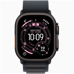 Apple Watch Ultra 3 Cellular (49mm) fekete titánium tok, fekete S alpesi pánt okosóra