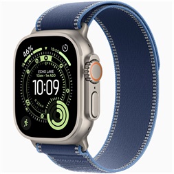 Apple Watch Ultra 3 Cellular (49mm) natúr titánium tok, kék-élénkkék M/L terep pánt okosóra