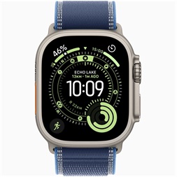 Apple Watch Ultra 3 Cellular (49mm) natúr titánium tok, kék-élénkkék S/M terep pánt okosóra