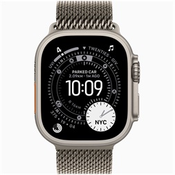 Apple Watch Ultra 3 Cellular (49mm) natúr titánium tok, natúr titánium L milánói szíjas okosóra